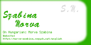 szabina morva business card